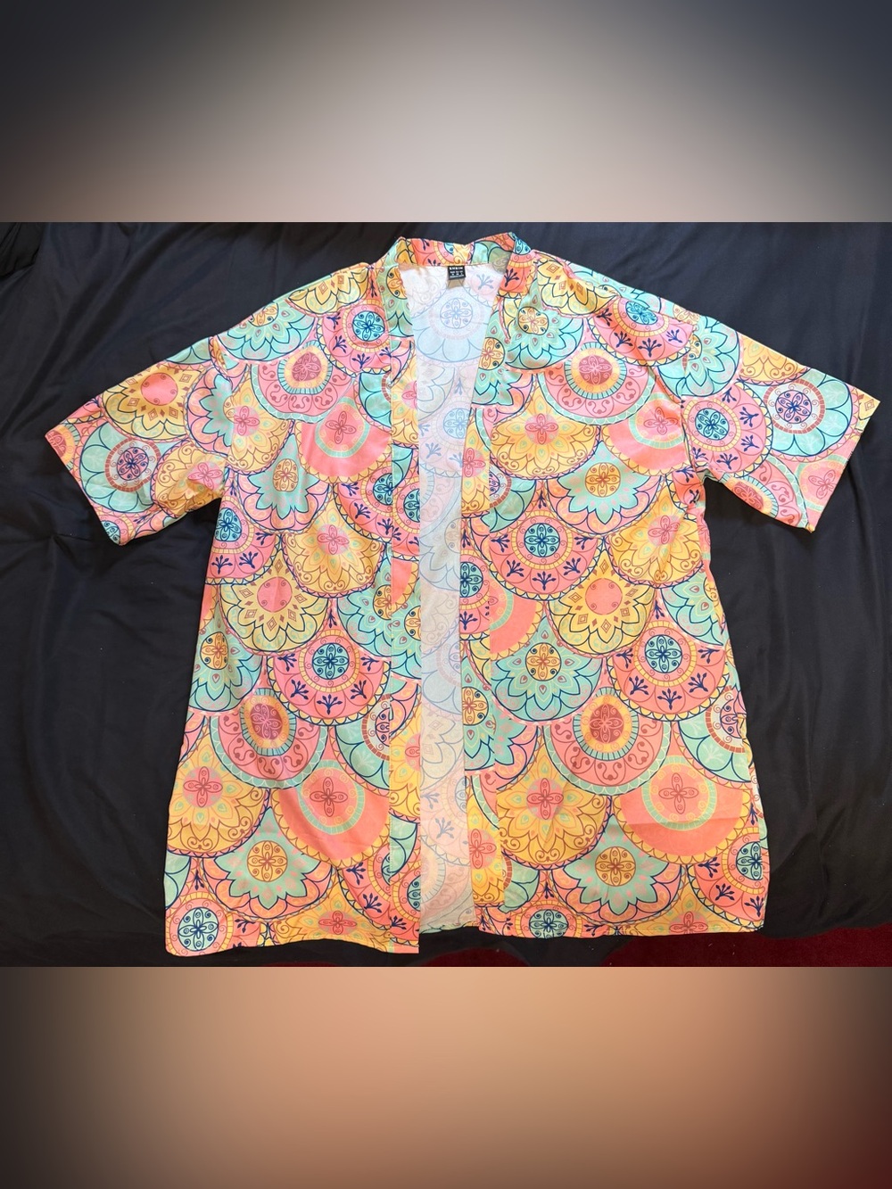SHEIN kimono with matching shorts and tube top